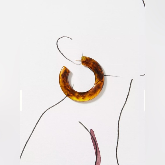 Tortoise Shell Hoops - Picture 3 of 3